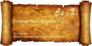 Csongrádi Kinga névjegykártya